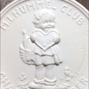 Vintage 1997 Hummel Club Valentine Girl 20 Year Member Plaque
